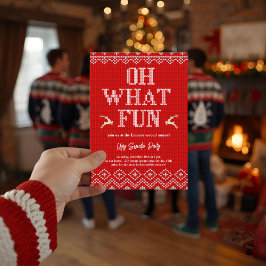 Ugly Christmas Sweater Holiday Party Invitation Inbjudningar