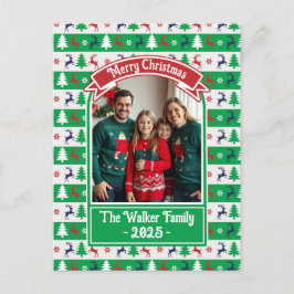 Ugly Christmas Sweater Jumper Family Photo  Helg Vykort