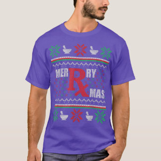 Ugly Christmas Sweater Pharmacy Tech Merry Xmas Ph T Shirt
