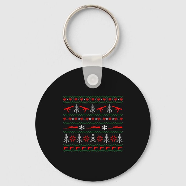 Ugly Christmas Sweater Tactical Merry Christmas  Nyckelring (Framsida)