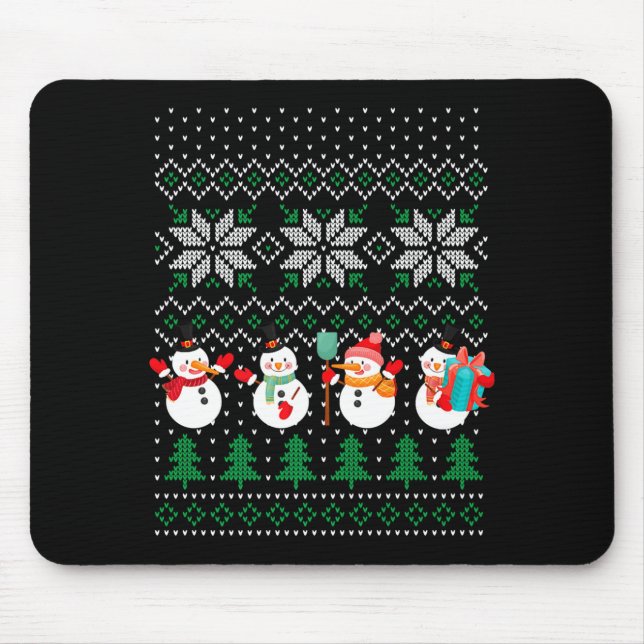 Ugly Christmas Xmas Tree Snowman Santa Claus New Y Musmatta (Framsidan)