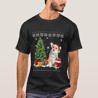 Ugly Corgi Hund Santa Hat Julgran Light T Shirt