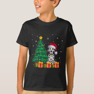 Ugly Dalmatian Santa Hat jul Ljus Hund Kärlek T Shirt