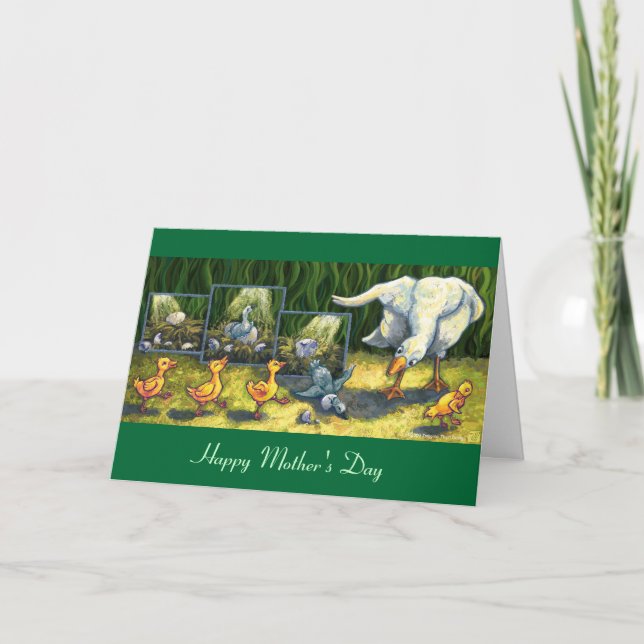 Ugly Duckling Lycklig Mors dag Card Kort (Framsida)