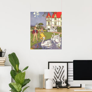 Ugly Duckling, Vintage Fairy Tale av Hauman Poster