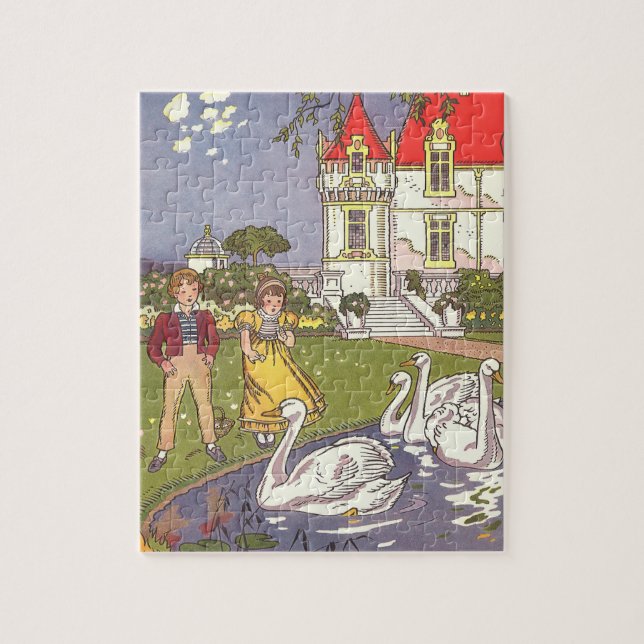 Ugly Duckling, Vintage Fairy Tale av Hauman Pussel (Vertikal)