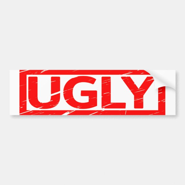 Ugly Frimärke Bildekal (Framsidan)