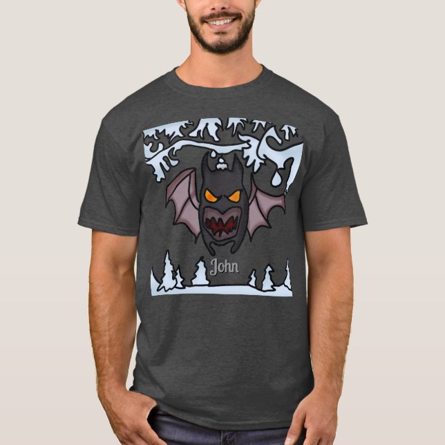 Ugly Funny Winter Fladdermus T Shirt (Framsida)
