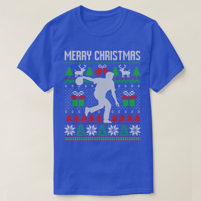 Ugly God jul Bowling Santa T Shirt (Design framsida)