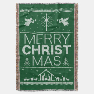 Ugly God jul Sweater Christian Jesus Gud Filt