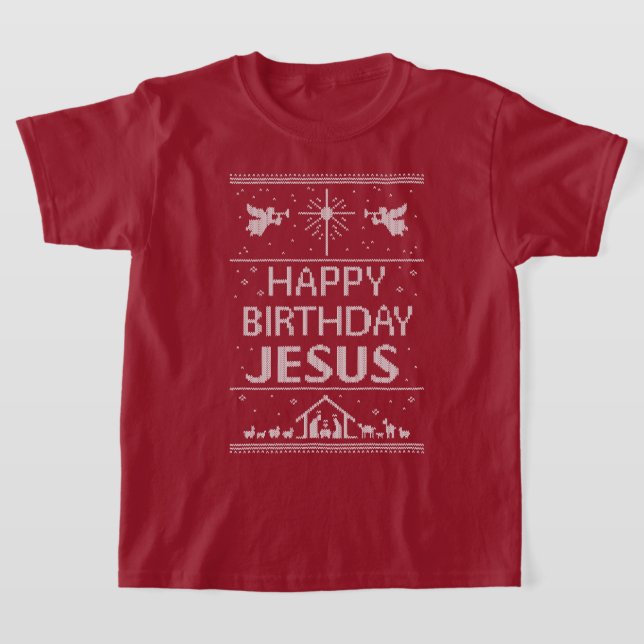 Ugly God jul Sweater Jesus Gud Christian Tee (Laydown)