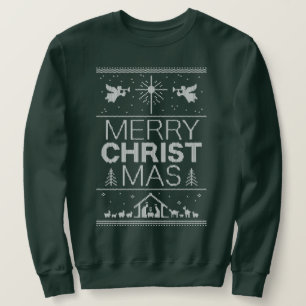 Ugly God jul Sweater Religiösa Christian Lång Ärmad Tröja