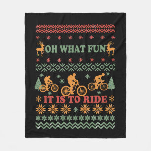Ugly God jul sweater som cyklar Fleecefilt