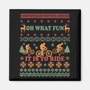 Ugly God jul sweater som cyklar Magnet