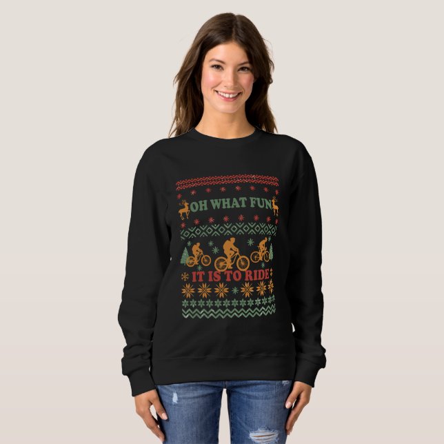 Ugly God jul sweater som cyklar T Shirt (Hel framsida)