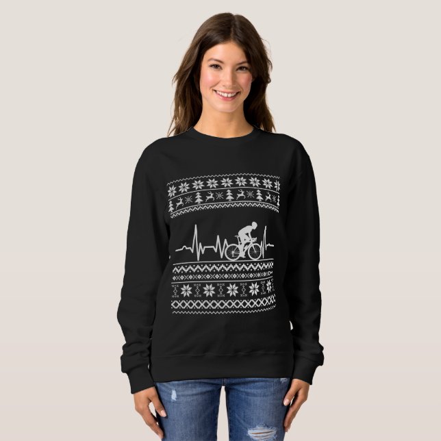 Ugly God jul sweater som cyklar T Shirt (Hel framsida)