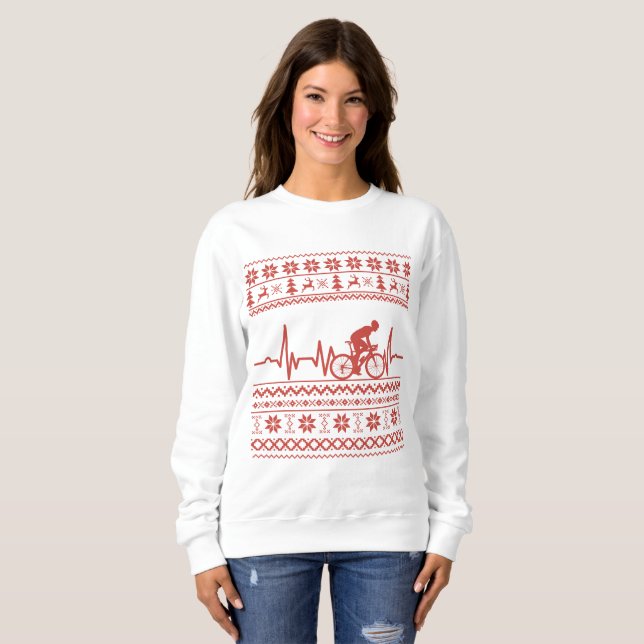 Ugly God jul sweater som cyklar T Shirt (Hel framsida)