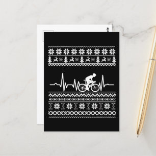 Ugly God jul sweater som cyklar Vykort