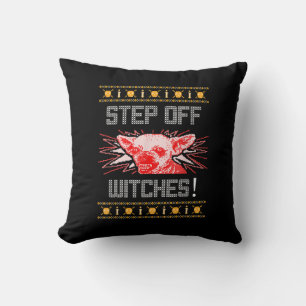 Ugly Halloween Sweater Chihuahua Step off Witches Kudde