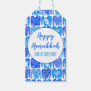 Ugly Hannukah Sweater Helgdag Mönster ANPASSNINGSB Presentetikett