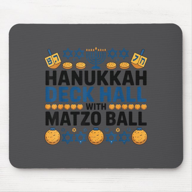 Ugly Hanukkah Deck Hall With Matzo Ball Chanukah  Musmatta (Framsidan)