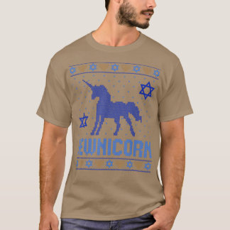 Ugly Hanukkah Jewish Unicorn Cute Chanukah Helgdag T Shirt
