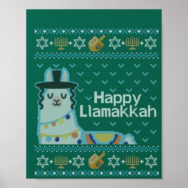 Ugly Hanukkah Llama Llamakkah Poster (Framsidan)