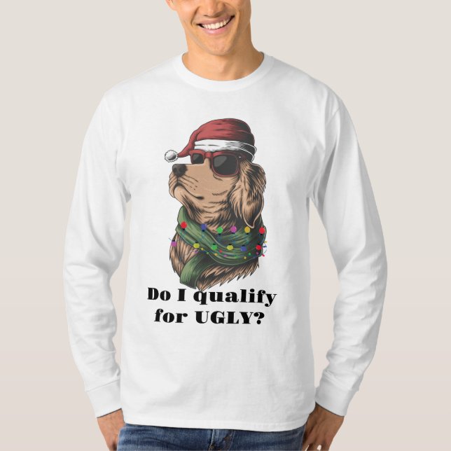 Ugly Hund Ansikte String Ljus Solglasögon T Shirt (Framsida)
