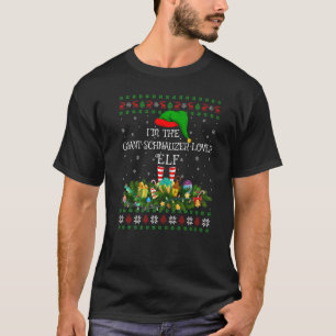 Ugly jag är Giant Schnauzer Elf-julen T Shirt