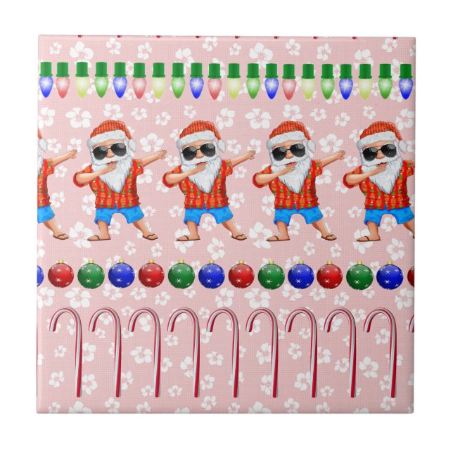 Ugly jul Dabbing Santa On Red Kakelplatta (Framsidan)