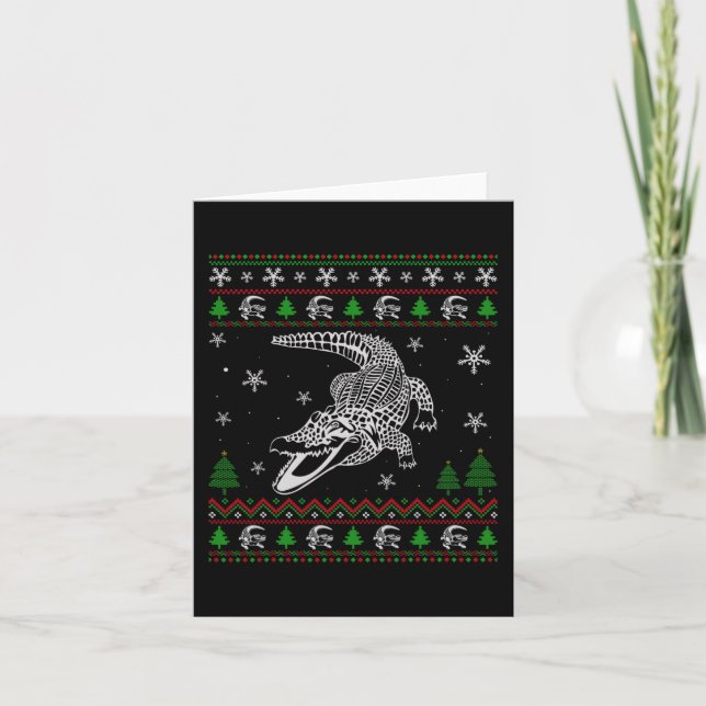 Ugly jul för Alligator Älskare Roligt Ugly Kort (Framsida)