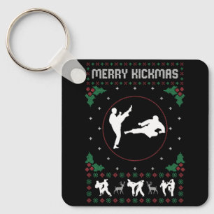 Ugly jul Karate Jiu Jitsu Martial Art Merry Nyckelring