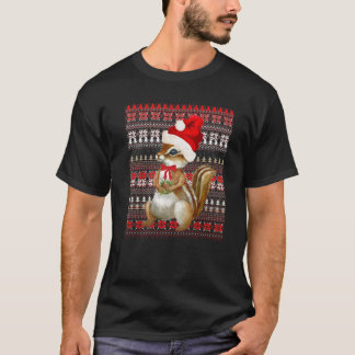 Ugly jul Santa Costume jul Chipmunk Lo T Shirt