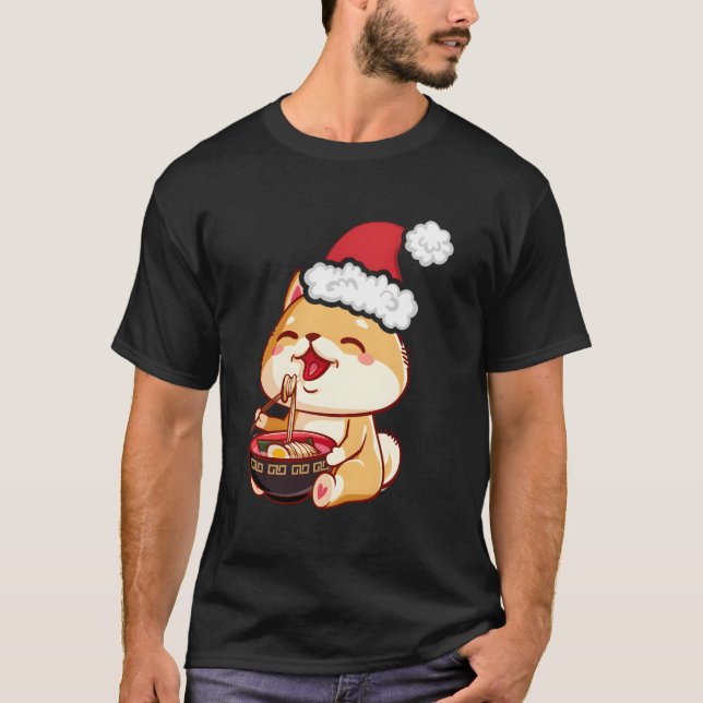 Ugly jul Sweater Kawaii Anime Shiba Inu Eati T Shirt (Framsida)