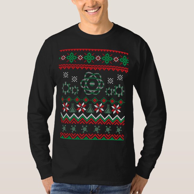 Ugly jul Sweater Science Chemie Physic T Shirt (Framsida)