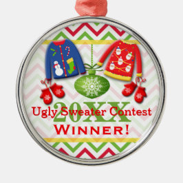 Ugly jul Sweater Tävling Winner Ornament 8