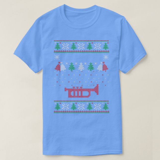 Ugly jul Trumpet T Shirt (Design framsida)