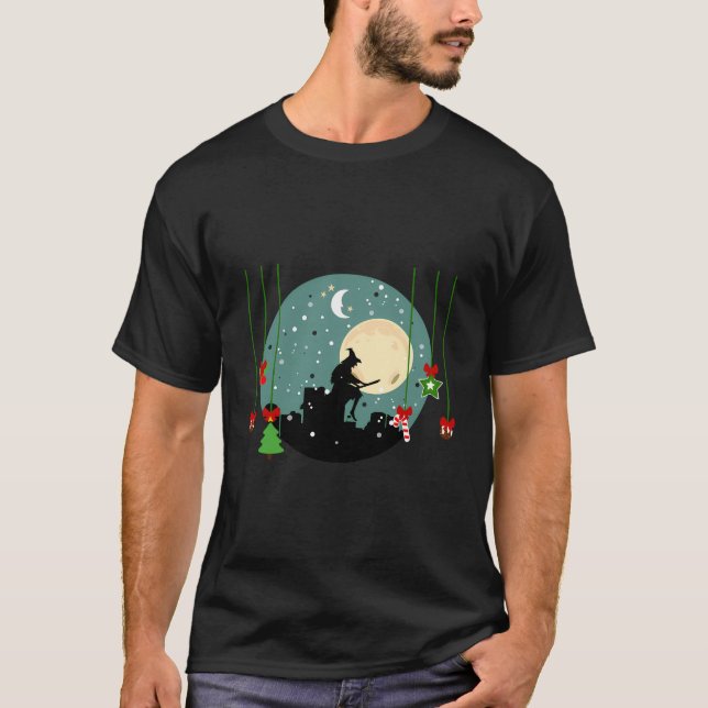 Ugly jul Witch Befana Epiphany Pudding T Shirt (Framsida)