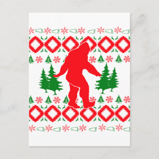 Ugly Julafton Bigfoot Helg Vykort