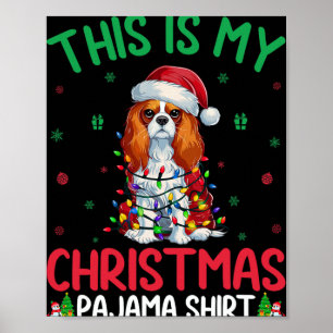 Ugly Julafton Cavalier Kung Charles Spain Hund Jes Poster