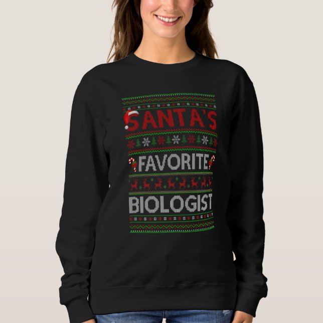 Ugly Julafton Lighting Santa S Favorite Biolog Chr T Shirt (Framsida)