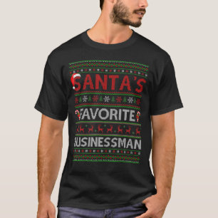 Ugly Julafton Lighting Santa's Favorite Businessma T Shirt