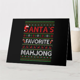 Ugly Julafton Lighting Santas Favorite Mahjong Chr Kort
