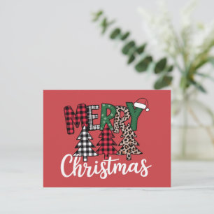 Ugly Julafton Merry och Bright Julgran Santa Santa Helg Vykort