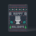 Ugly Julafton Sweater Glad helg Dreidels Inbjudningar<br><div class="desc">En smart vrid på den vackra julsötaren: traditionell röd,  grönt,  vit färg,  en menorah och blåfärgad grönt Dreidels. Kontaktdesigner för speciella förfrågningar. © Copyright 2021 P.D.,  Helgdag och målningar. Alla höger reserverade.</div>