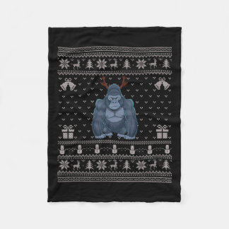 Ugly Julafton Sweater Stil Gorilla Reindeer jul Fleecefilt