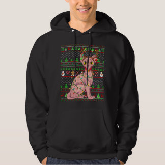 Ugly Julafton Sweater Stil Lighting Sphynx Cat Kri Hoodie