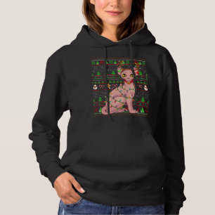 Ugly Julafton Sweater Stil Lighting Sphynx Cat Kri T Shirt