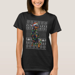 Ugly Julafton Sweater Stil Miniature Pinscher Hund T Shirt