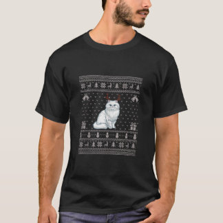 Ugly Julafton Sweater Stil Persian Cat Reindeer Ch T Shirt